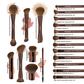 MAANGE foundation brush with ultra-soft bristles for smooth liquid application.