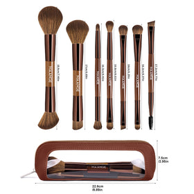 MAANGE full-face brush set ready for daily makeup routines.