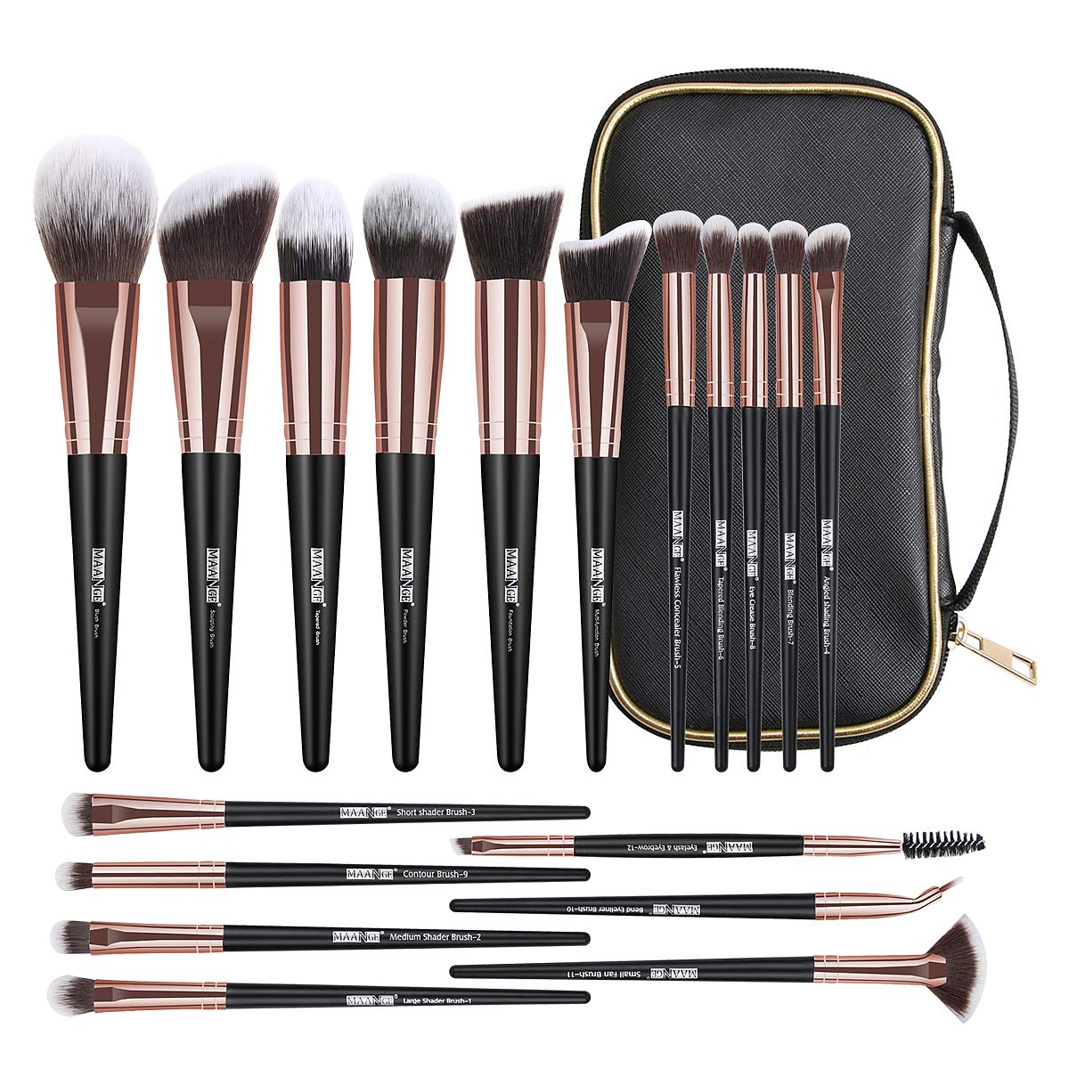 MAANGE gift-ready makeup brush set appeals to beauty lovers.