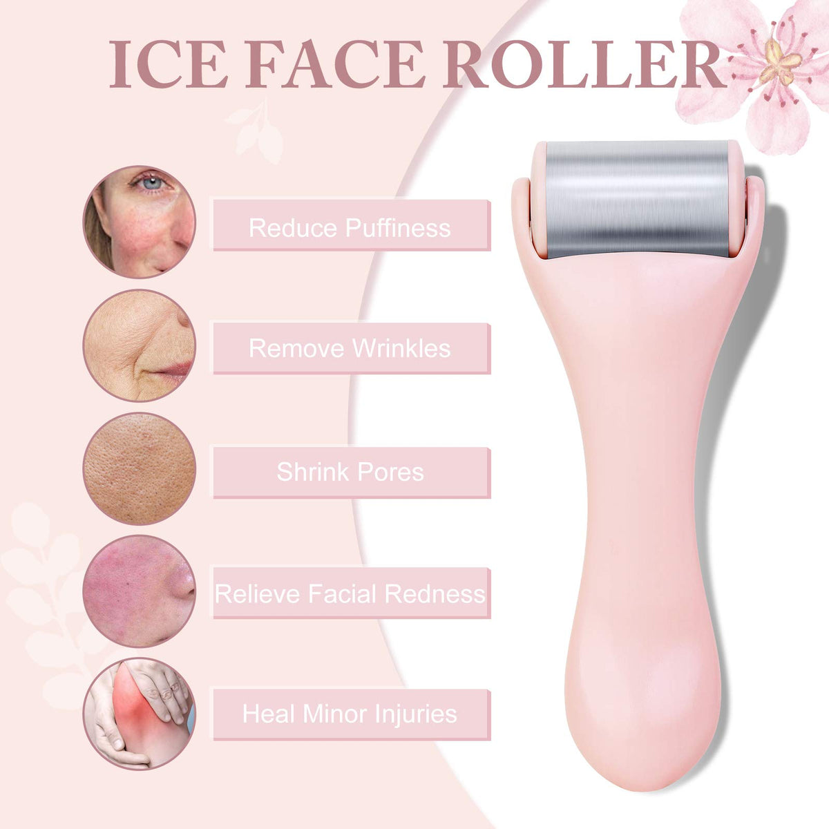 MAANGE ice roller eye-roller cools under-eye area for a refreshed look.