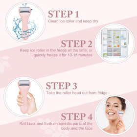 MAANGE ice roller helps with puffiness reduction for a brighter morning look.