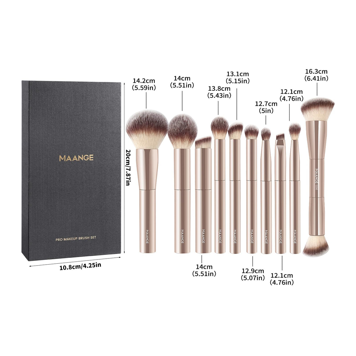 MAANGE magnetic case storage keeps brushes organized while traveling