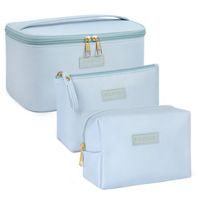 MAANGE large blue makeup bag for organized travel storage