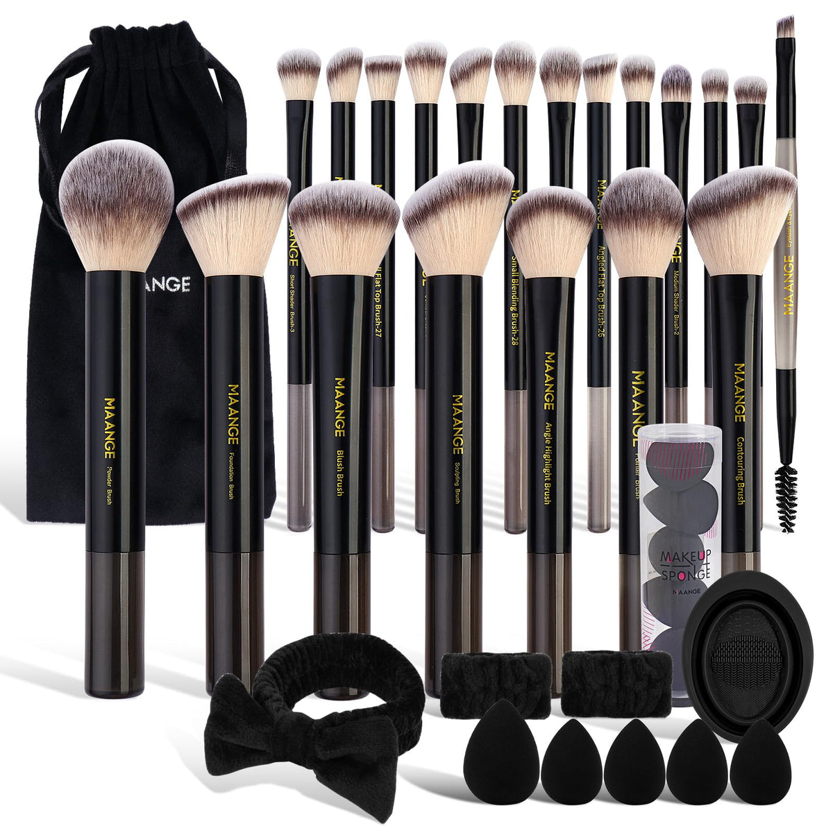 MAANGE makeup brushes 20-piece set for precise application across looks