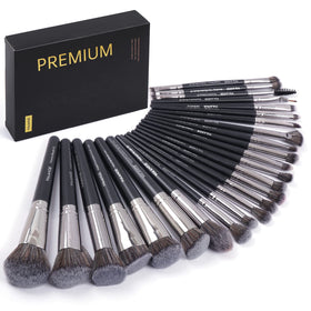 MAANGE makeup brushes 25-piece set shown in a gift box for complete makeup.