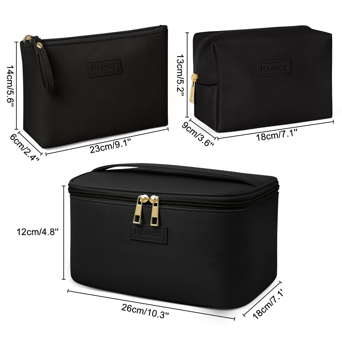 MAANGE small pouch for purse size fits in tote for quick touch-ups.