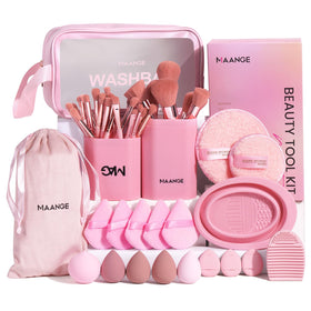 MAANGE makeup routine in action with full brush set