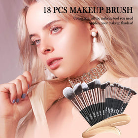 MAANGE portable brush case open displaying organized compartments.