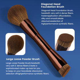 MAANGE premium bristles resist shedding for long-lasting makeup sessions.
