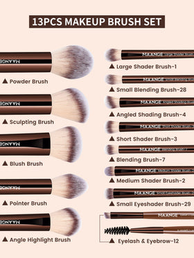 MAANGE premium synthetic bristles close-up showing soft, light-touch blending