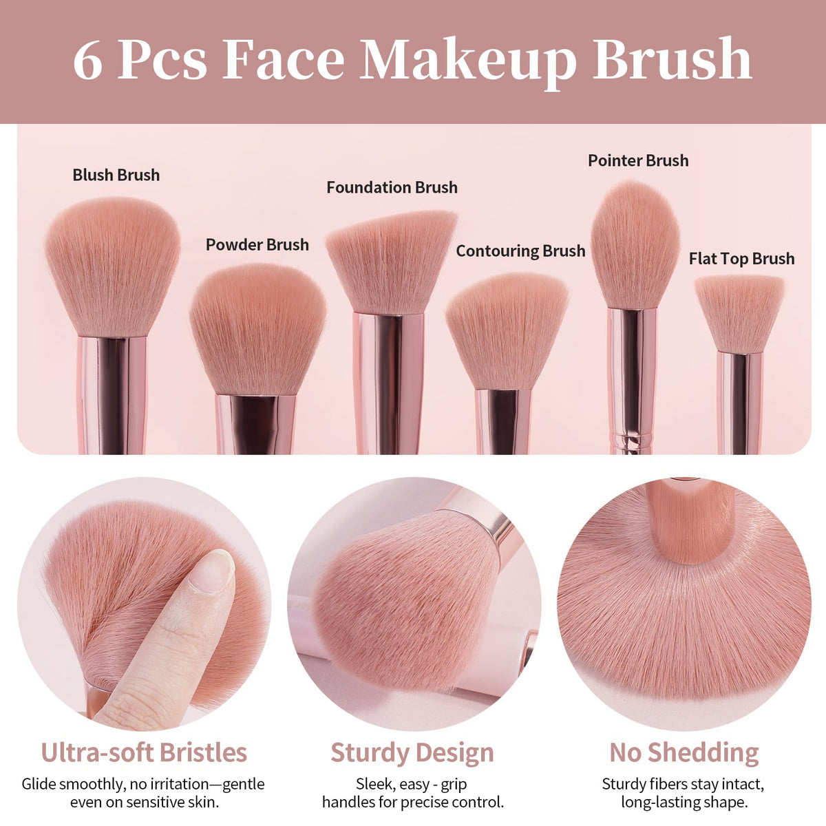 MAANGE premium synthetic bristles close-up for soft blending