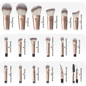 MAANGE premium synthetic bristles kabuki brush highlights seamless foundation application.