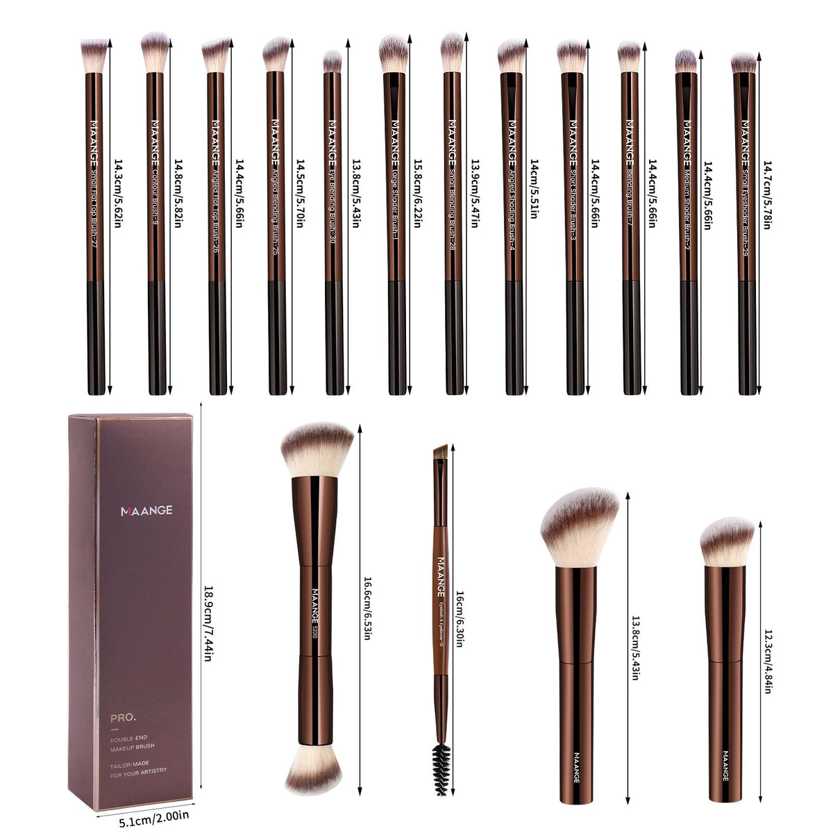 MAANGE premium synthetic bristles gentle on sensitive skin for comfortable use