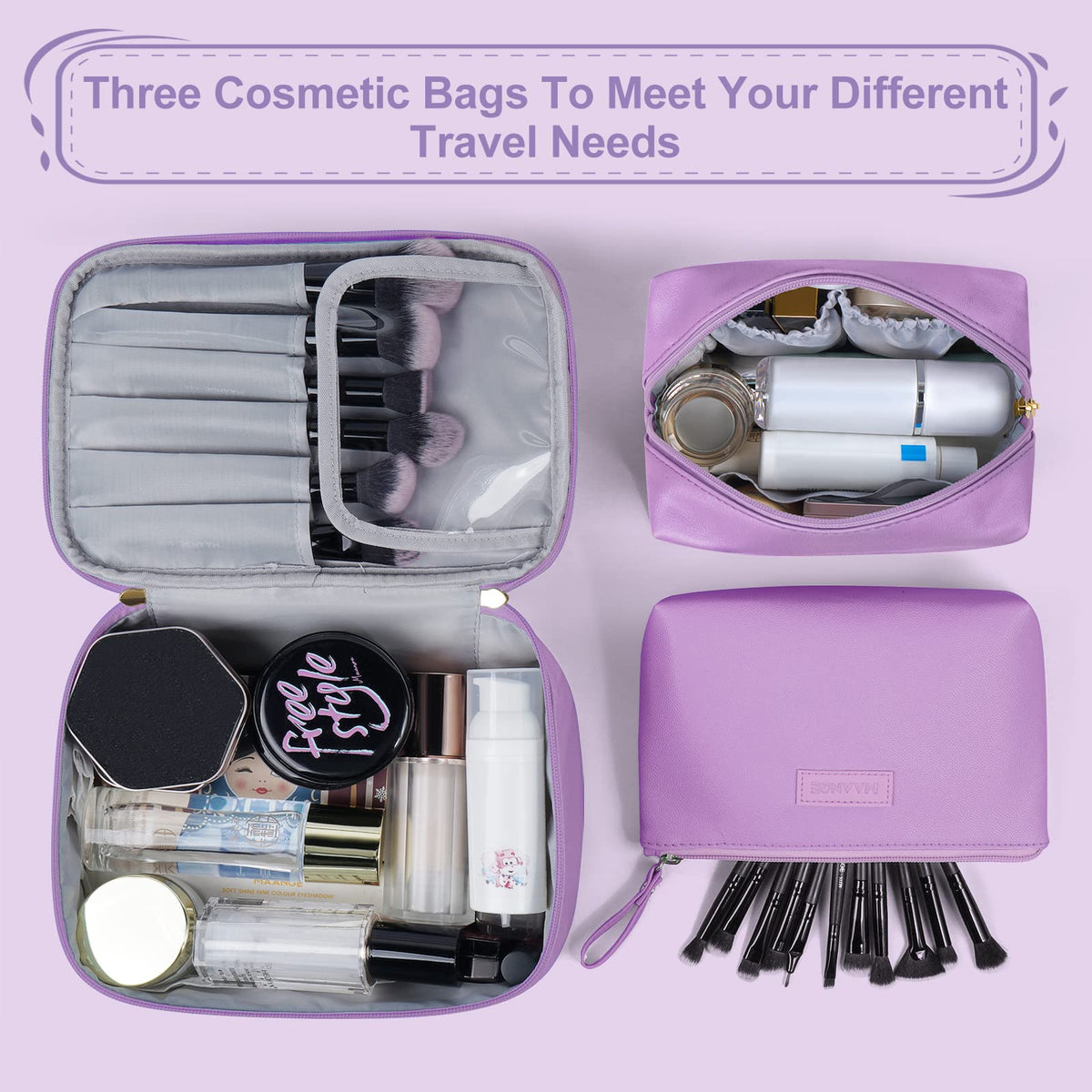 MAANGE small makeup pouch one, compact purse essential organizer.