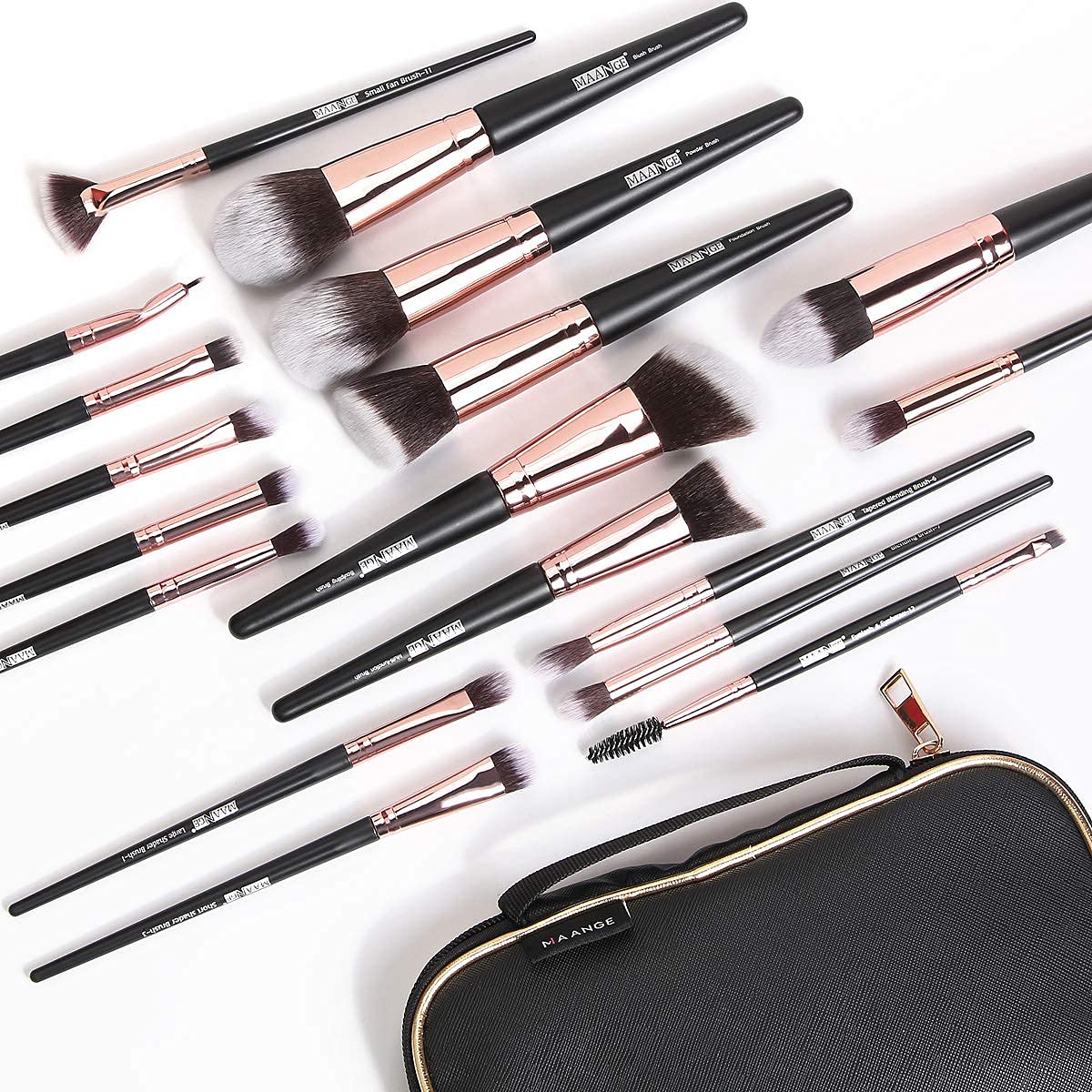 MAANGE soft fluffy bristles ideal for versatile liquid, cream, and powder products.
