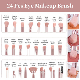 MAANGE brush with soft synthetic bristles for gentle eyelid application.