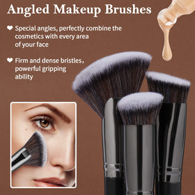 MAANGE ultra-soft synthetic bristles close-up for gentle, skin-friendly makeup application.