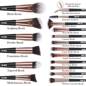MAANGE synthetic bristles close-up for soft, cruelty-free blending.
