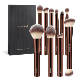 MAANGE travel brush set with magnetic case for on-the-go makeup touch-ups