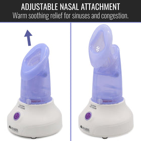 Mabis Steam Inhaler compact body design fits small spaces.