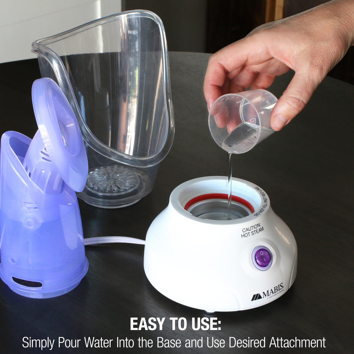 Mabis inhaler no-filter operation simplifies cleaning and maintenance.