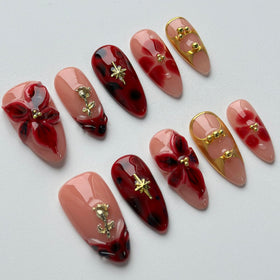 MABKJLF red floral design adds chic flair to any look.
