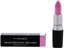 MAC Amplified Creme Saint Germain lipstick packaging close-up for on-the-go glamour.