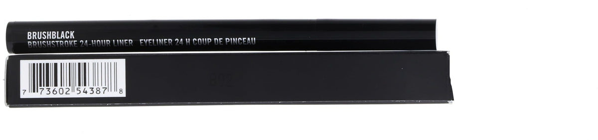 MAC Brushstroke Liner shown with a flat side for bold, lasting lines.