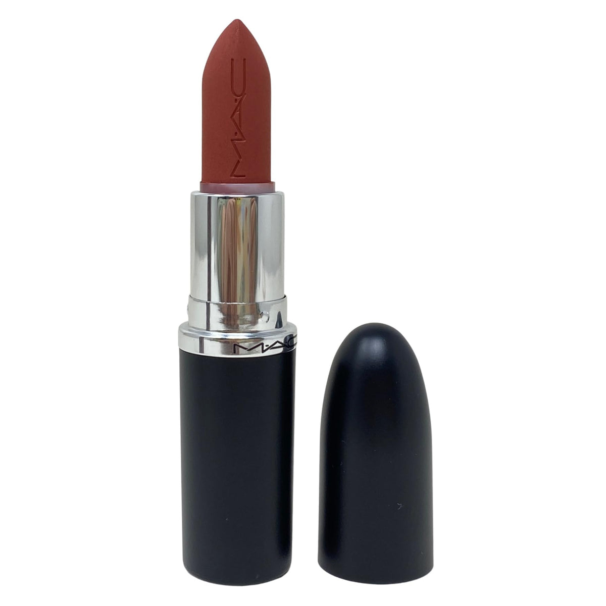 MAC M.A.Cximal Matte Lipstick 683 Cafe Mocha closeup of silky matte texture