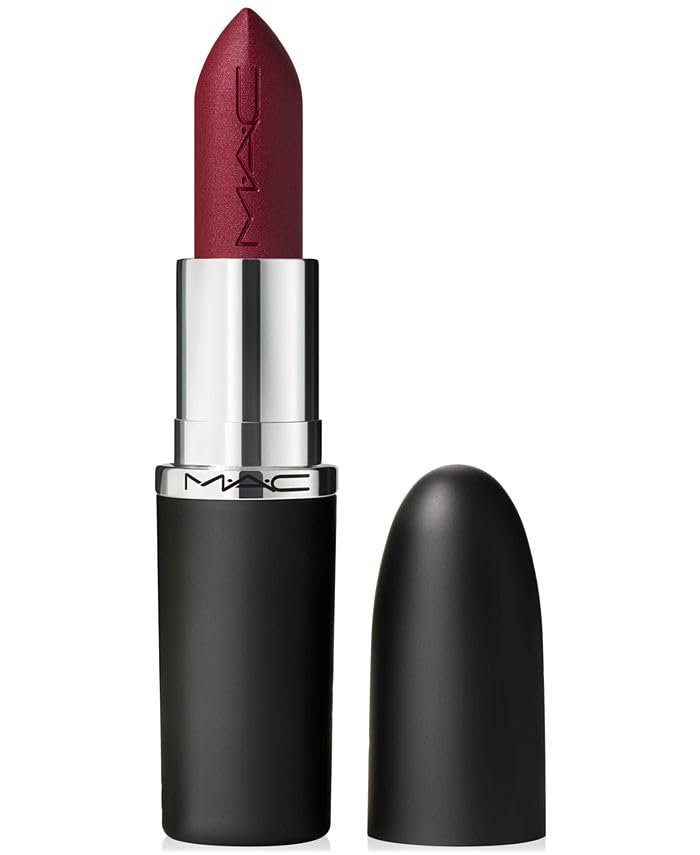 MAC D For Danger silky matte lipstick swatch with rich pigment and long-lasting color.