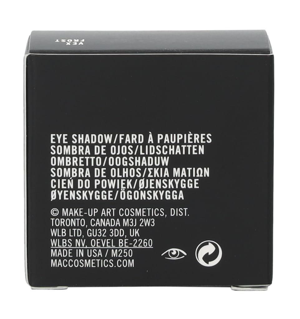 MAC Eye Shadow Frost Vex iridescent finish catches light for luminous looks
