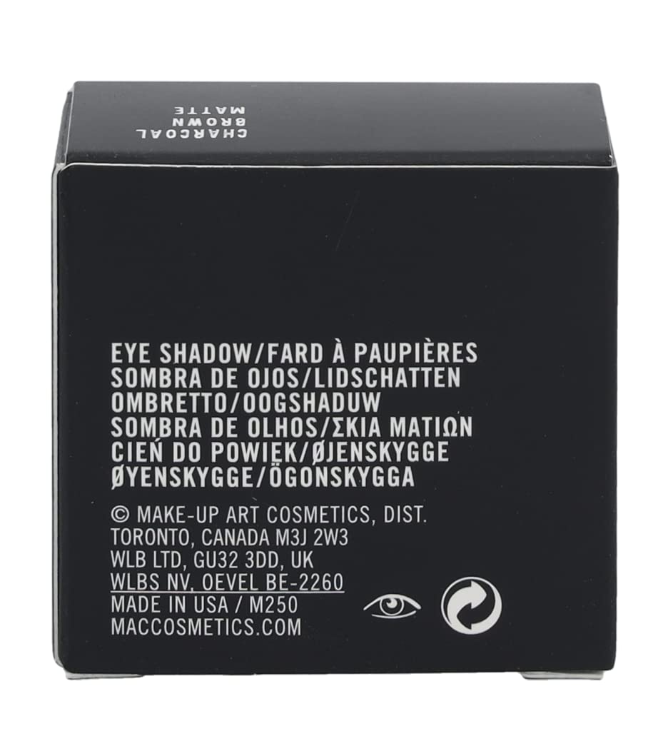 MAC Eye Shadow Mini Charcoal Brown Matte applied on the lid for a subtle smoky everyday look.