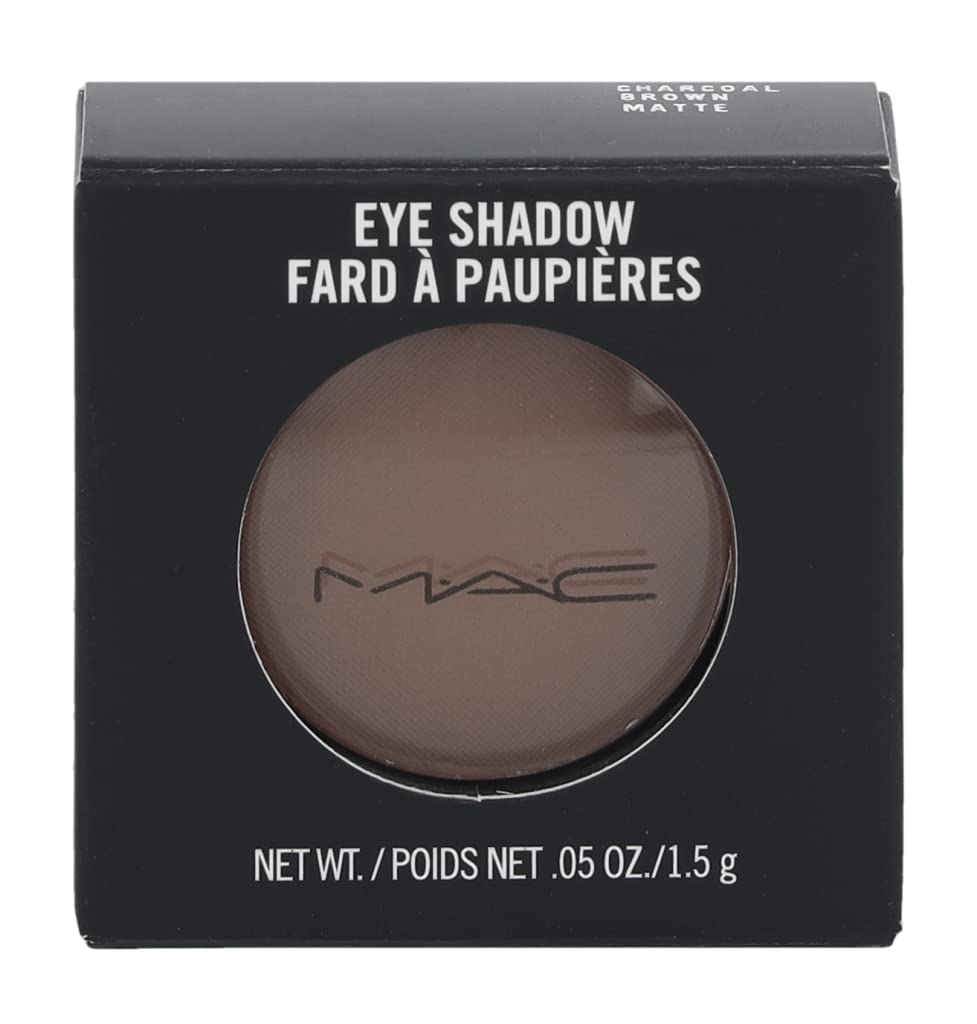 MAC Eye Shadow Mini Charcoal Brown Matte swatch on skin shows versatile shade.