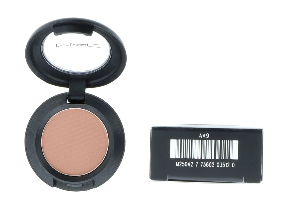 MAC Eye Shadow Soft Brown swatches showing a neutral matte finish for daily looks