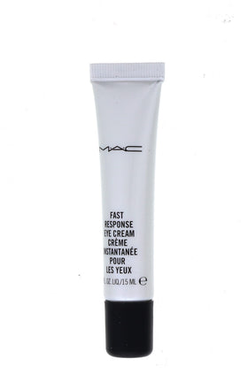 MAC Fast Response Eye Cream texture close-up shows smooth cream for delicate eye skin.