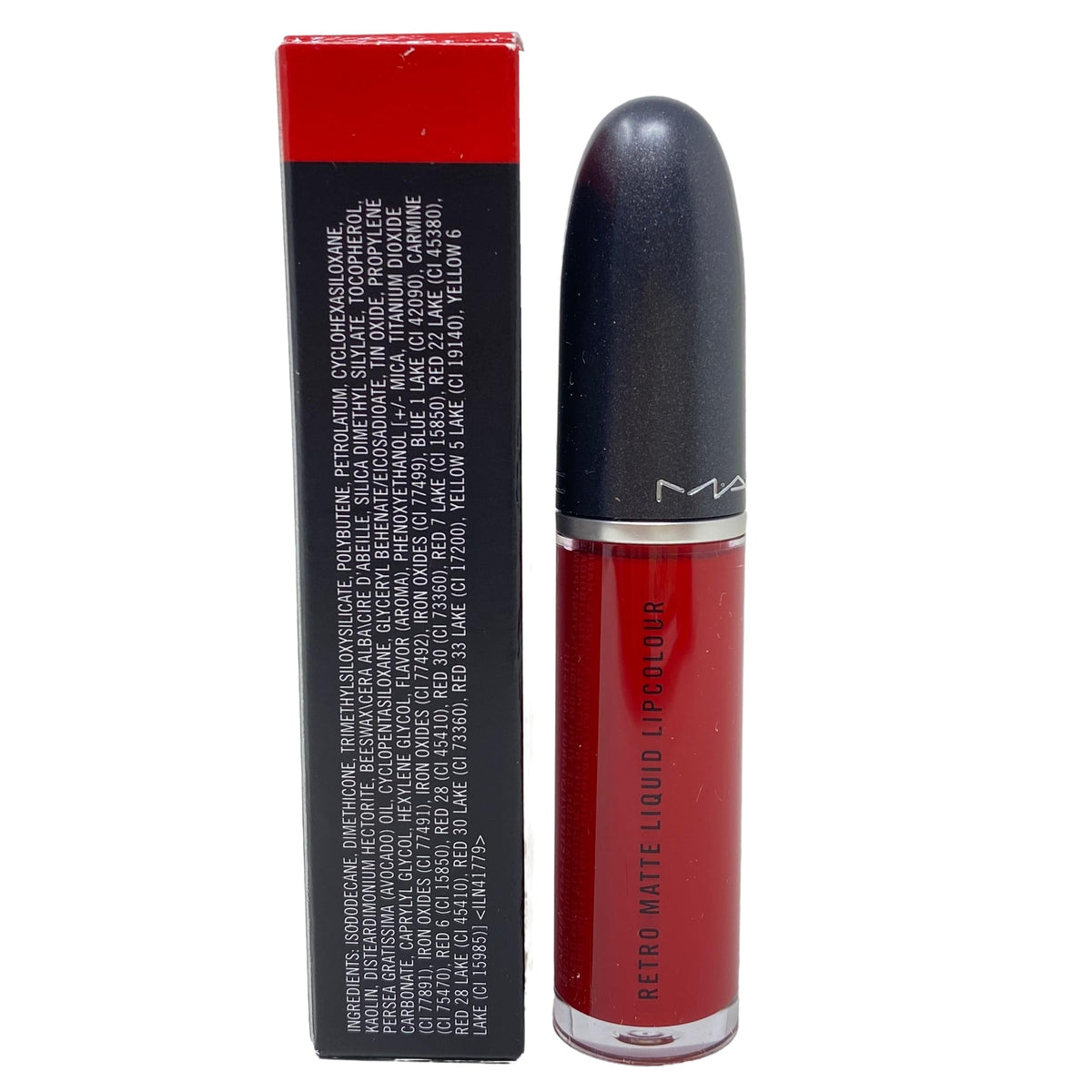 Lips wearing Feels So Grand with velvety matte red finish