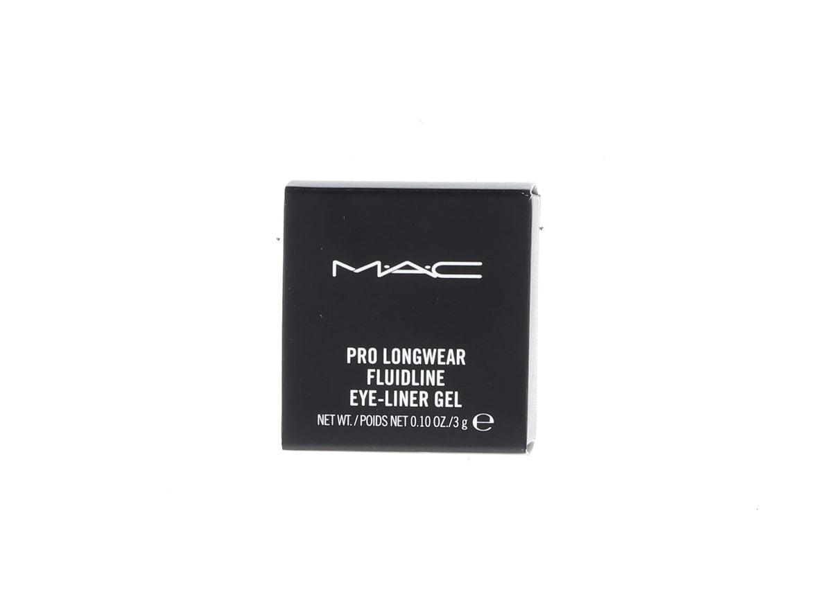 MAC Fluidline Blacktrack applied on eye for defined line and wing potential.