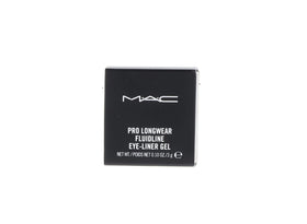 MAC Fluidline Blacktrack applied on eye for defined line and wing potential.