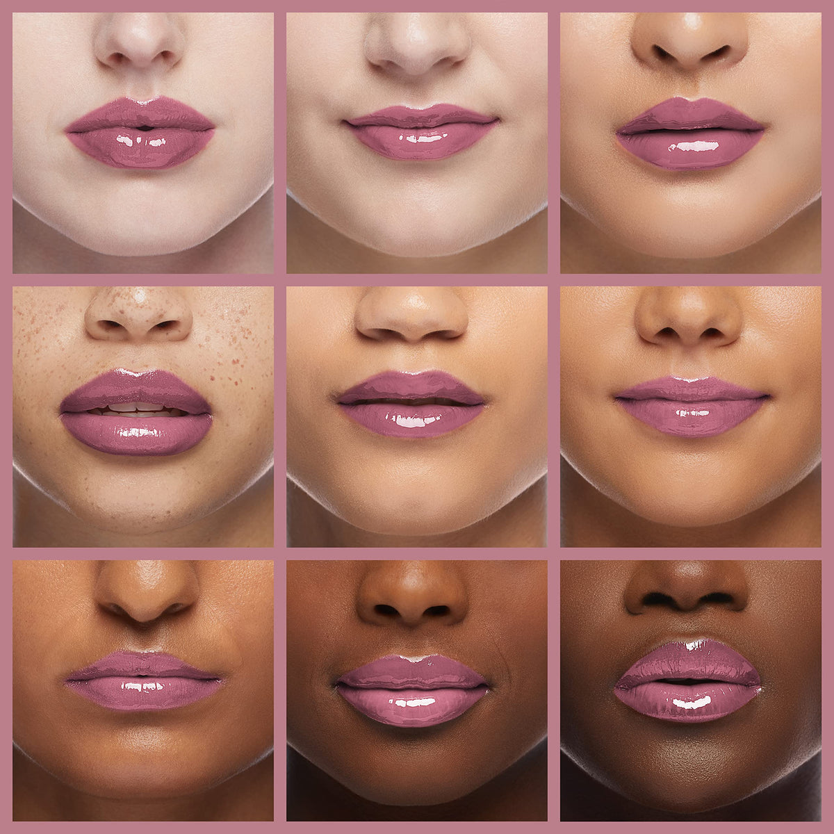 MAC Frost Lipstick Plum Dandy applied on lips for a day-to-night wearable finish.