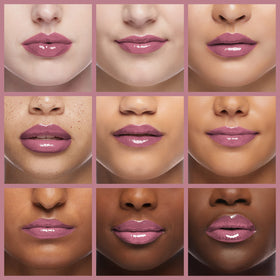 MAC Frost Lipstick Plum Dandy applied on lips for a day-to-night wearable finish.