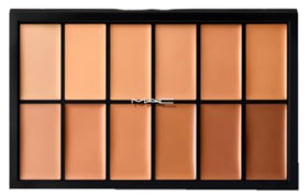 MAC Full Coverge Foundation 12 Pro Palette opened, showing shade range for versatile coverage