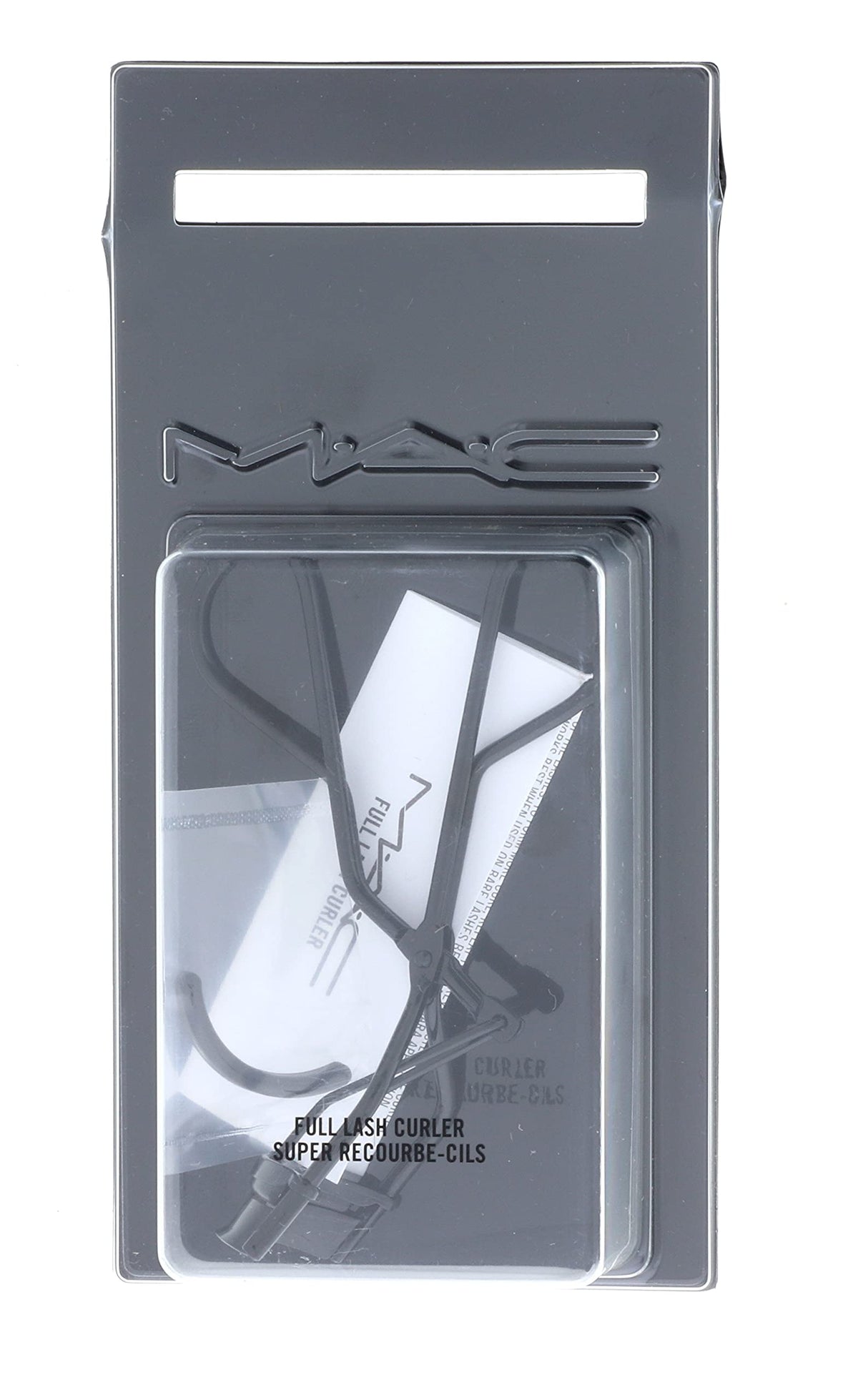 MAC Full Eye Lash Curler boxed set showing pro-quality lash curling with extra refill