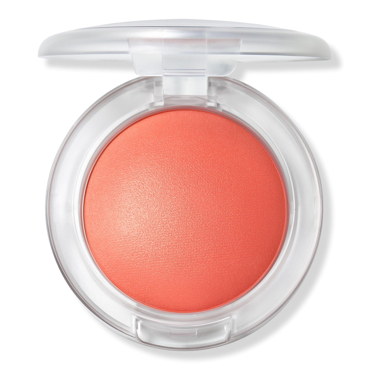MAC Glow Play Cushiony Blush That's Peachy close-up with dewy glow