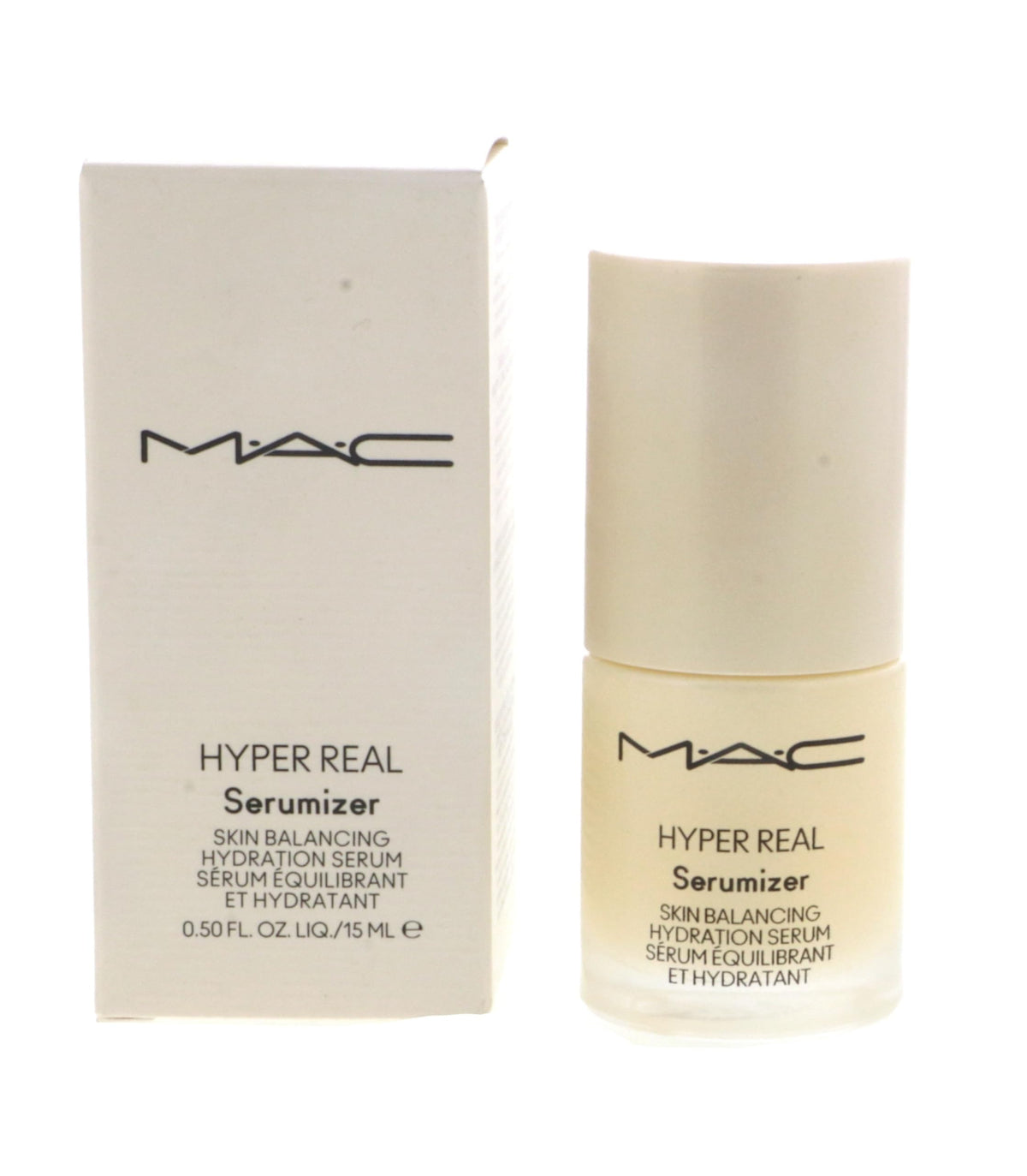 MAC Hyper Real Serumizer bottle glows with pearlescent hydration.