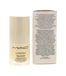 MAC Hyper Real Serumizer being dispensed for smooth makeup prep.