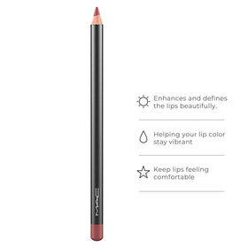 MAC Lip Pencil Auburn color swatches offer variety for different makeup looks.