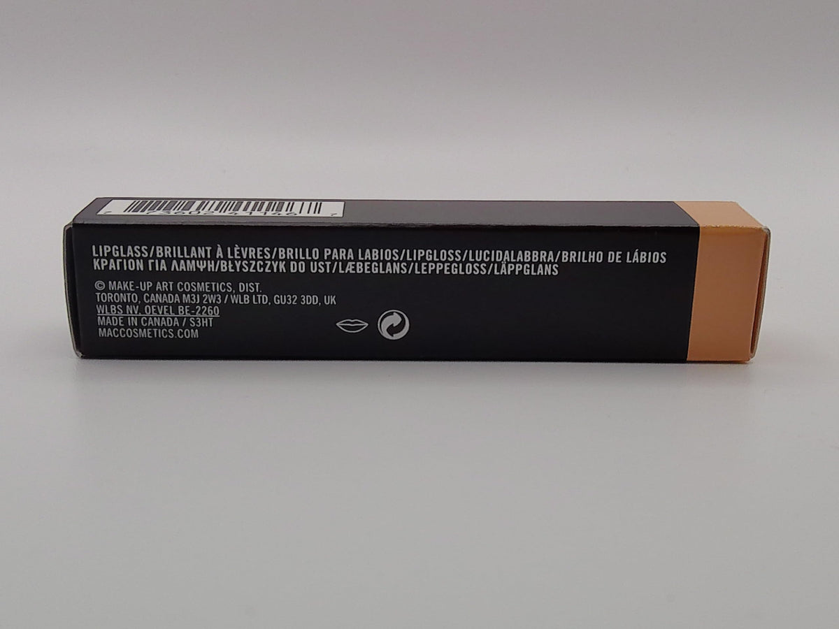 MAC Lipglass C-THRU packaging suitable for safe storage and travel.