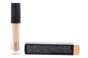 MAC Lipglass Very Go Lightly swatch on hand reveals soft pink-beige sheen