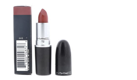 MAC lipstick matte taupe swatches show muted reddish-taupe brown shade.