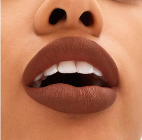 MAC Locked Kiss 24HR Lipstick 65 Posh packaging close-up demonstrates mask-friendly, kiss-proof formula.